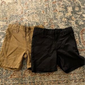 2 Cat & Jack Quick Dry Boys Shorts Khaki and Charcoal Grey